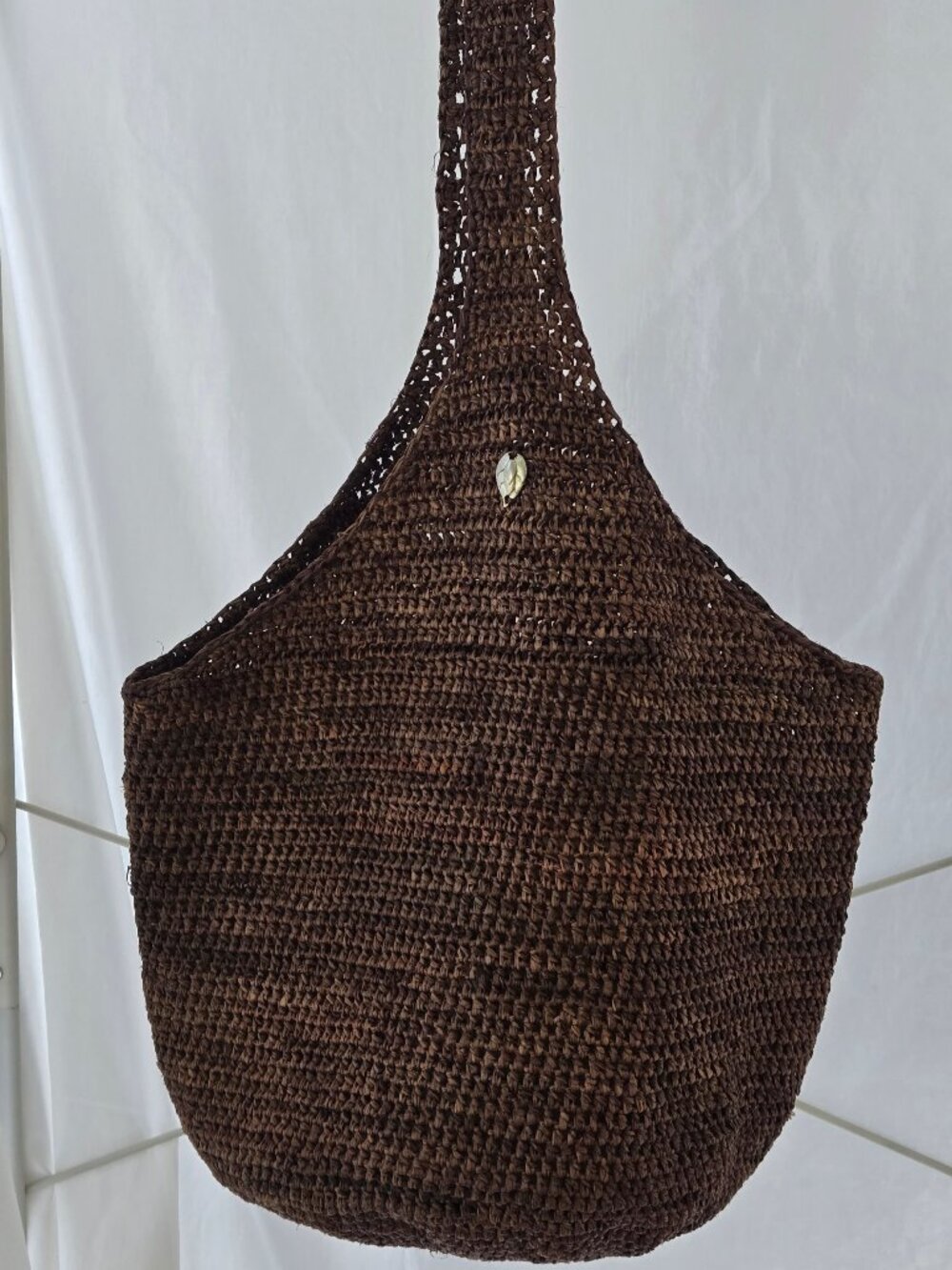 HELEN KAMINSKI  Brown raffia large sling handbag